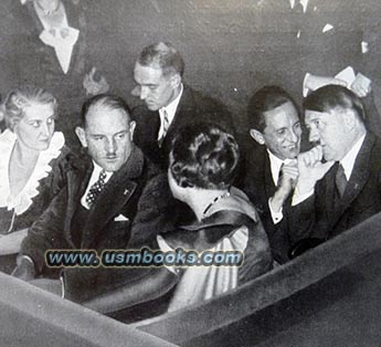 SS General Sepp Dietrich, Adolf Hitler, Dr. Goebbels, Magda Goebbels, Emmy Goering