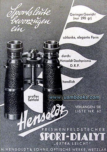 Nazi binocular advertising Hensoldt
