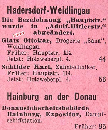 1938 Nazi telephone directory Austria