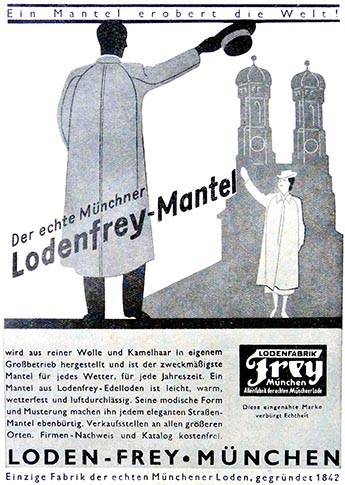 1935 Lodenfrey Munich advertising