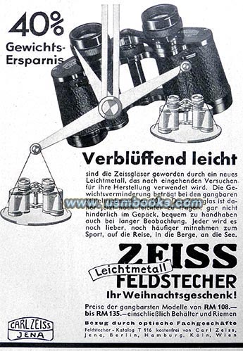 Zeiss Ikon binocular advertising 1935