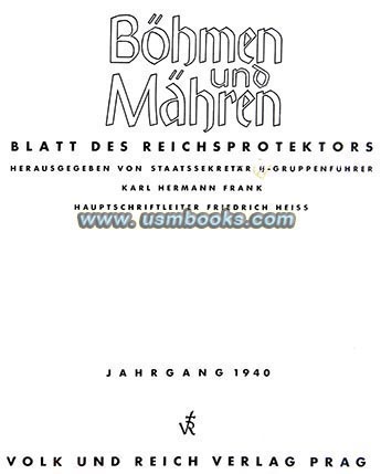 Bohmen und Mahren SS photo magazines, Blatt des Reichsprotektors, SS-Gruppenfhrer Karl Hermann Frank