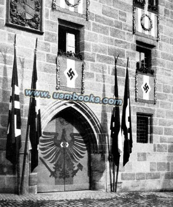 Nazi swastika and HJ flags