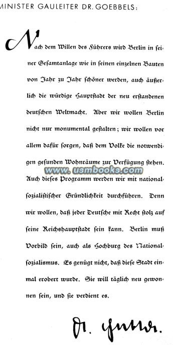 foreword by Reichsminister Gauleiter Dr. Joseph Goebbels