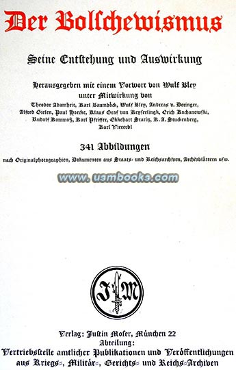 1938 anti-Jewish, anti-communist Nazi book Der Bolschewismus