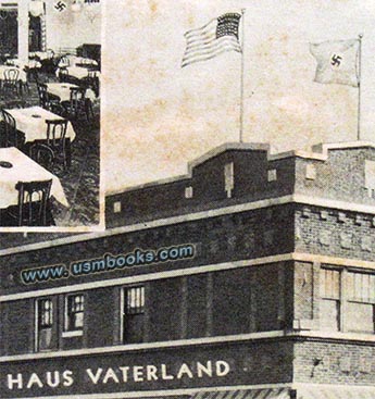 Haus Vaterland AV Bundesheim Chicago mit Hakenkreuzfahne 