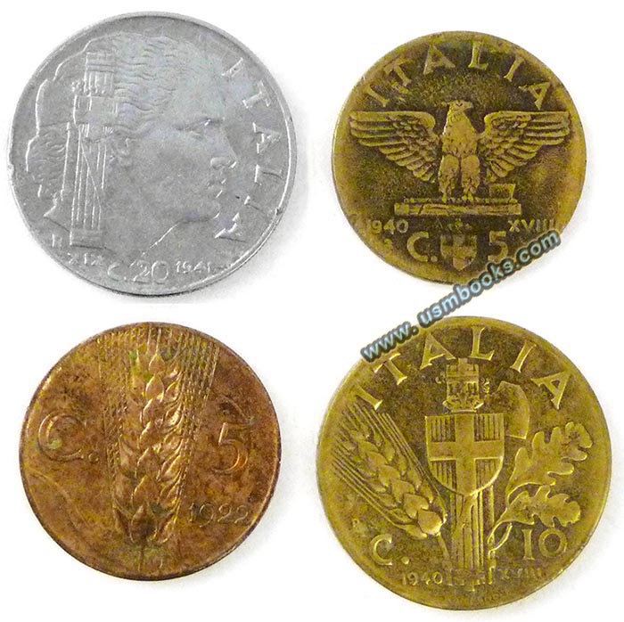 Fascist Italian coins, 1940, 1941