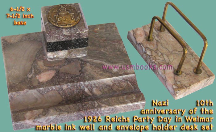 Marble Nazi desk set