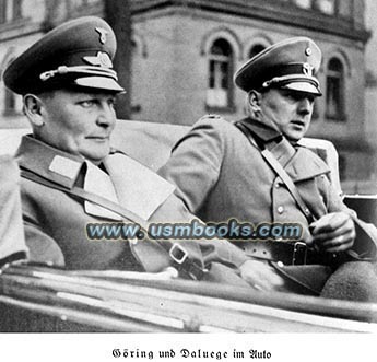 Daluege with Goering in an open Nazi staff car
