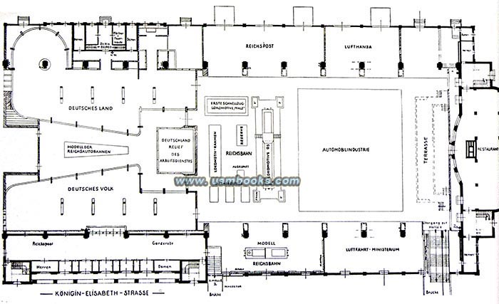 map of the Deutschland Exhibition Berlin 1936