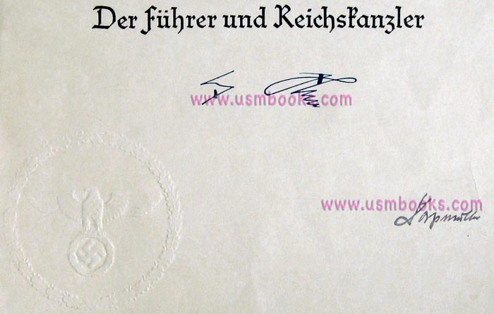 embossed Hoheitszeichen