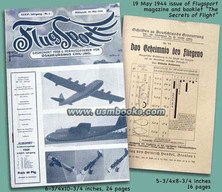illustrated technical aviation magazine called Flugsport