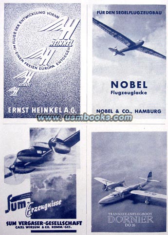 Heinkel and Dornier advertising
