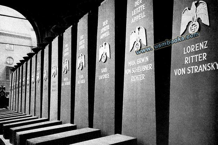 Nazi martyr coffins, Feldherrnhalle Munich