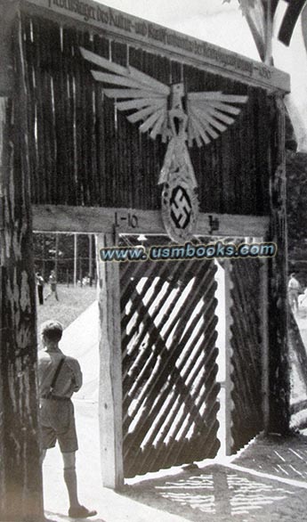 HJ camp entrance with eagle and swastika