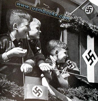 HJ boys with swastika flags