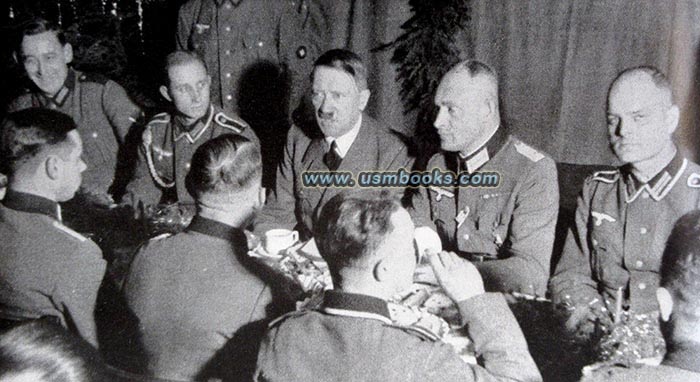 Adolf Hitler dining with members of his old Regiment