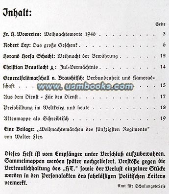 Der Hoheitstrger December 1940 index