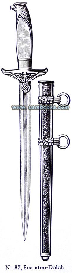 3. Reich Beamtendolch, Nazi civil servant dagger