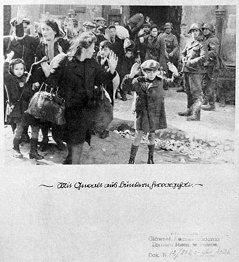 Jewish roundup in Warsaw Ghetto 1943