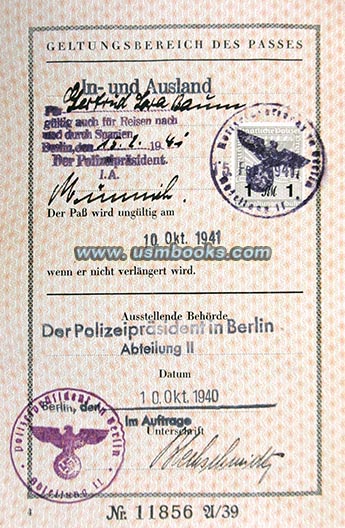 Nazi exit visa Jewish refugees