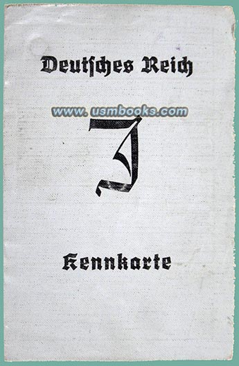 Nazi Kennkarte J, 1939 Jewish Kennkarte