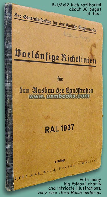 Vorläufige Richtlinien für den Ausbau der Landstraßen 1937