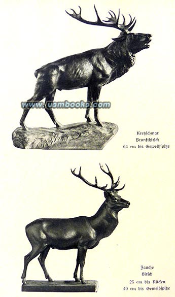 1938 Lauchhammer elk statues