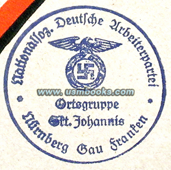 NSDAP Ortsgruppe St. Johannis Nuernberg Gau Franken