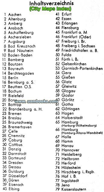 Color DDAC maps of cities in Nazi Germany