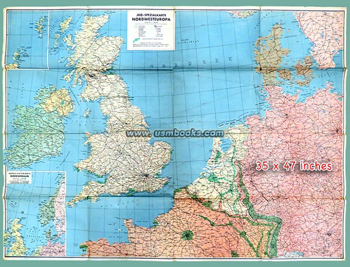 1940 nazi color map northwestern Europe