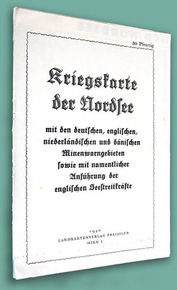 1940 Kriegskarte der Nordsee, Oberkommando der Kriegsmarine