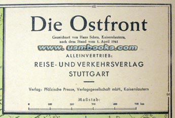 1941 DIE OSTFRONT map