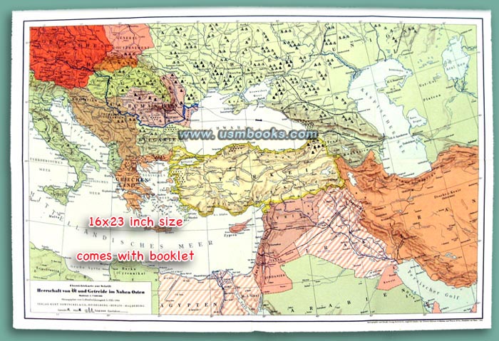 Luftwaffenführungsstab Ic/VIII map oil in the Middle East in 1941