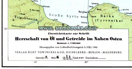 Control of Oil and Food Production in the Near East in 1941