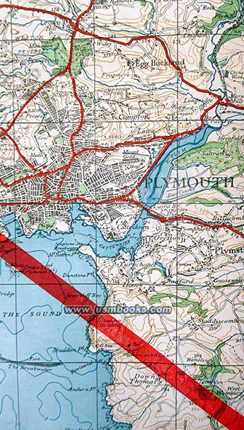 1941 Nazi invasion map Plymouth