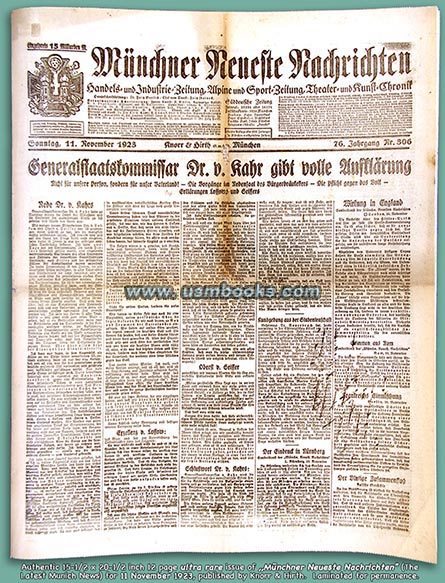 Mnchner Neueste Nachrichten 11 November 1923