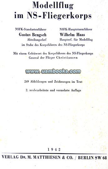 Modellflug im NS-Fliegerkorps, NSFK-Standartenführer Gustav Bengsch, NSFK-Hauptsturmführer Wilhelm Haas