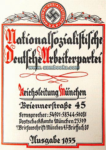 Nationalsozialistische Deutsche Arbeiterpartei Mitgliedsbuch