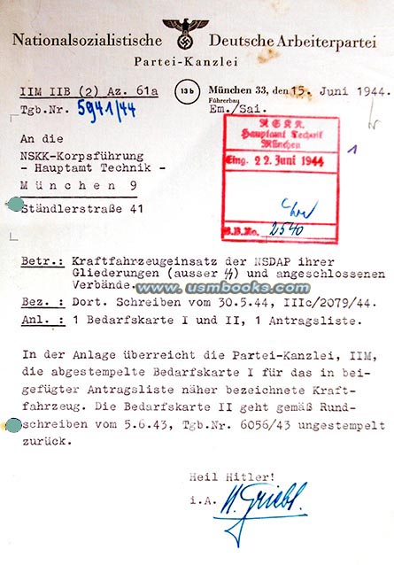 NSDAP Partei-Kanzlei in the Führerbau in Munich