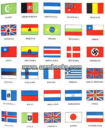 1936 Olympic participating nations flags