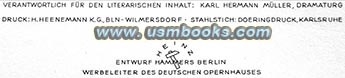 Heinz Hammers, Werbeleiter des deutschen Opernhauses