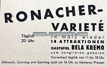 Ronacher night club in Vienna with juggler Bela Kremo