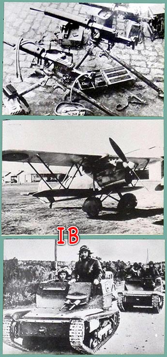 Fiat CR-32 biplane, TANKS, MACHINE GUNS