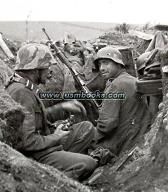 Nazi soldier with K98 in trenches