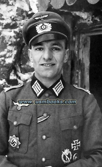 Johannes Grimminger with German Cross in Gold, Deutsches Kreuz in Gold, Infantry Assault Badge, Wound Badge