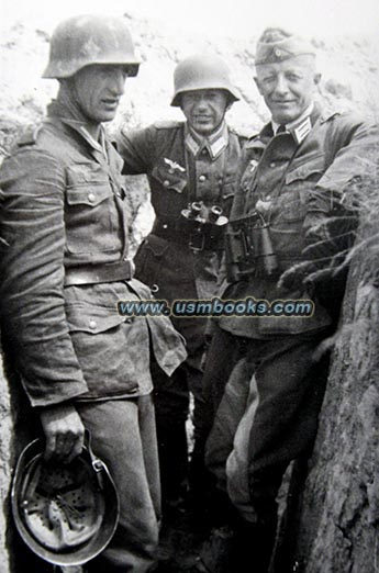 Nazi officer in WW2 trenches