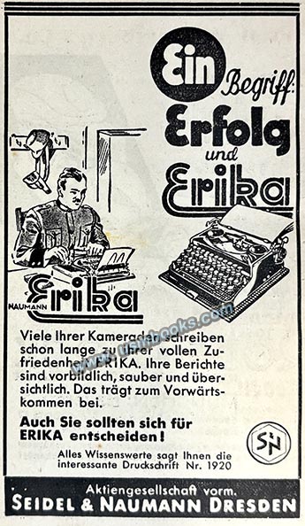 Nazi police station typewriters