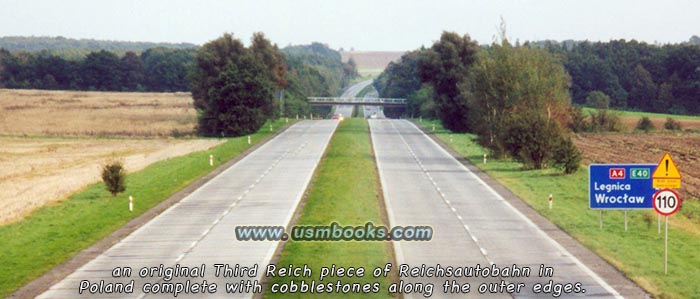 original Nazi Reichsautobahn in Poland