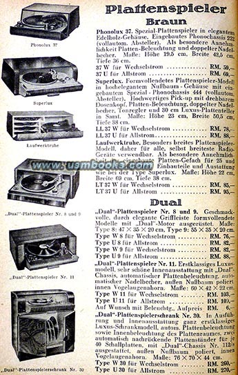 1938-39 Nazi electronics catalog